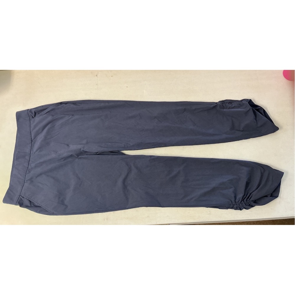 Columbia Womens Navy Blue Hiking Active Pants XL2875 Size L Large Cinched Hem